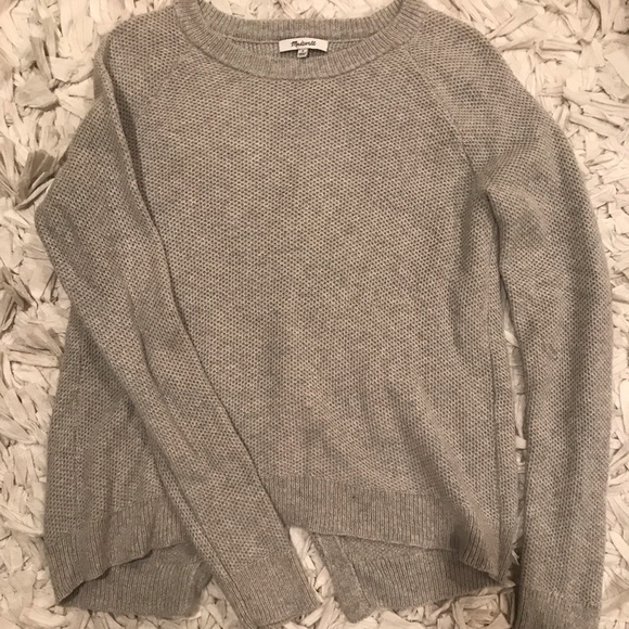 Madewell Sweaters - Gently used Gray Madewell sweater. Asymmetric back